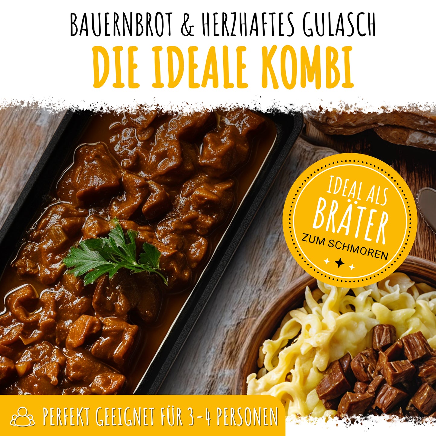 KAISERTAL Gusseisen Brotbackbräter 28 cm mit Deckel (4,5L) - mit/ohne Gärkorb