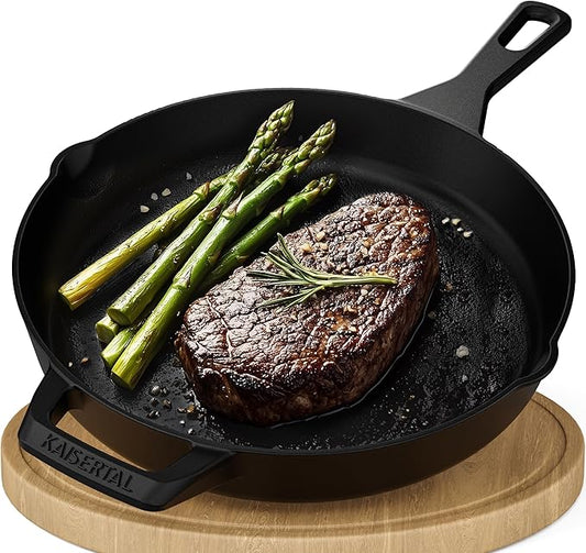 KAISERTAL Gusseisen Bratpfanne 30 cm Emailliert - Henkel